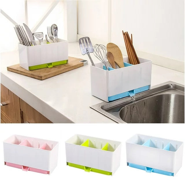 3 Compartment Plastic Drain Rack