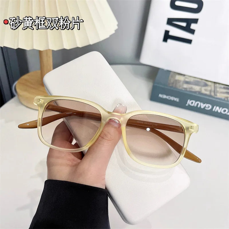 2023 Luxurious Rectangle Sunglasses Women Vintage Brand Designer Square Sun Glasses Men Shades Female Eyewear Eyeglasses Lenses