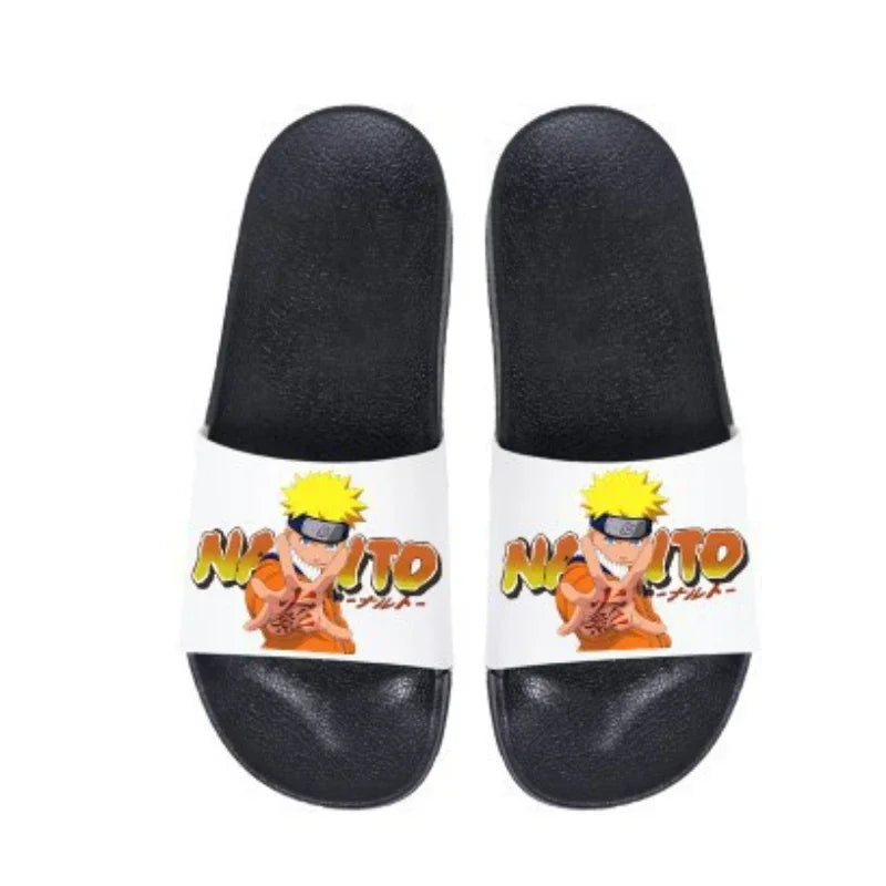 Naruto anime cartoon household slippers Sasuke Naruto Itachi Kakashi men women outdoor secondary yuan anime cartoon slippers