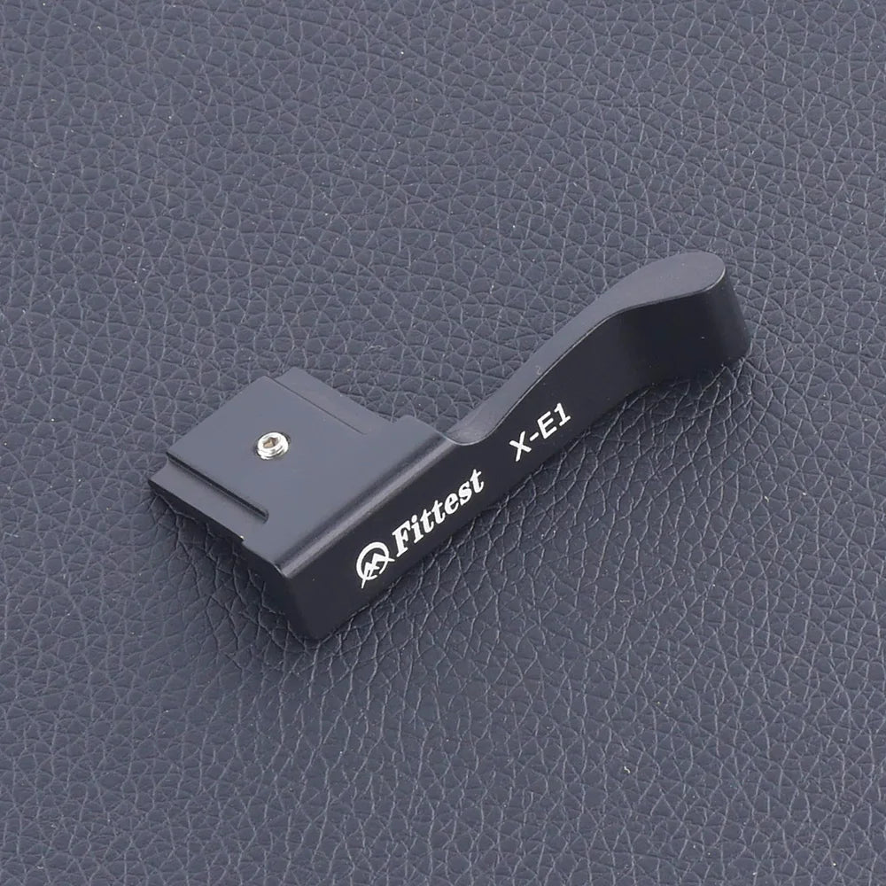 FITTEST Metal HotShoe Thumb Grip for Fujifilm X-E1 X-E2 Camera XE1 XE2 Thumbs Up Rest Handle Cover Protector Soft Release Button