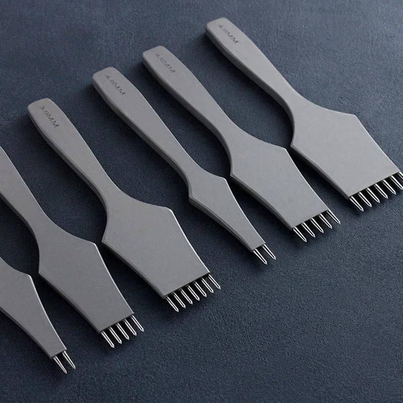 Baver Leather Craft Matte Round Hole Pricking Iron Stitching Hollow Punch Chisel Tools