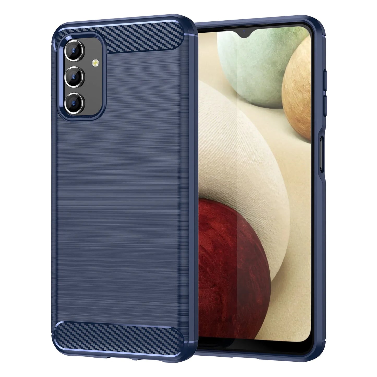 Capa de telefone fosco à prova de choque para samsung, caixa de fibra de carbono, galáxia m13, 5g, galáxia m14, m10, m10s, 4g