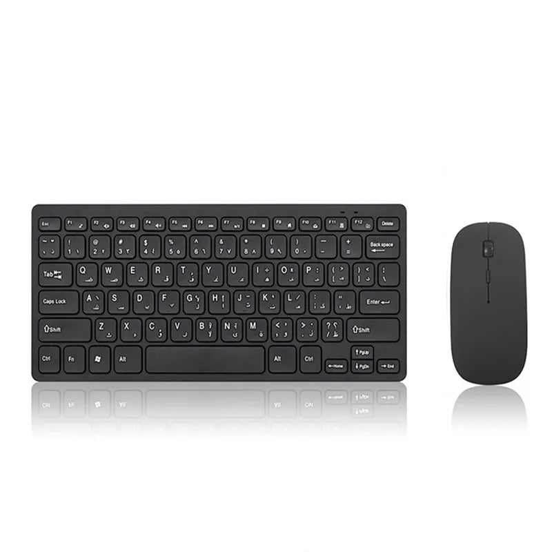 2.4G Wireless Keyboard Mouse Kits Russian French Arabic Korean Multi-media Combo For Windows 7 10 Android Ipad Laptop PC TV Box