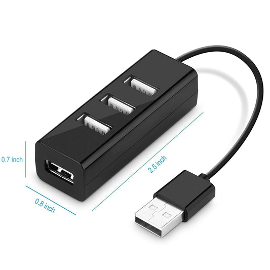 USB HUB 4 Port Aluminium High Speed USB 2,0 Multi Hub Kabel Splitter für iMac MacBooks PC Laptops Adapter