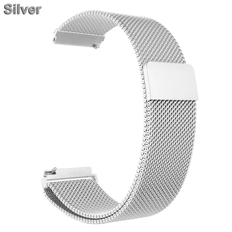 Magnetic Clasp Watchband For Garmin Vivomove Sport Venu 2 Plus Stainless Steel Strap For Vivo WATCH 2 Xiaomi S1 TicWatch GTK GTA