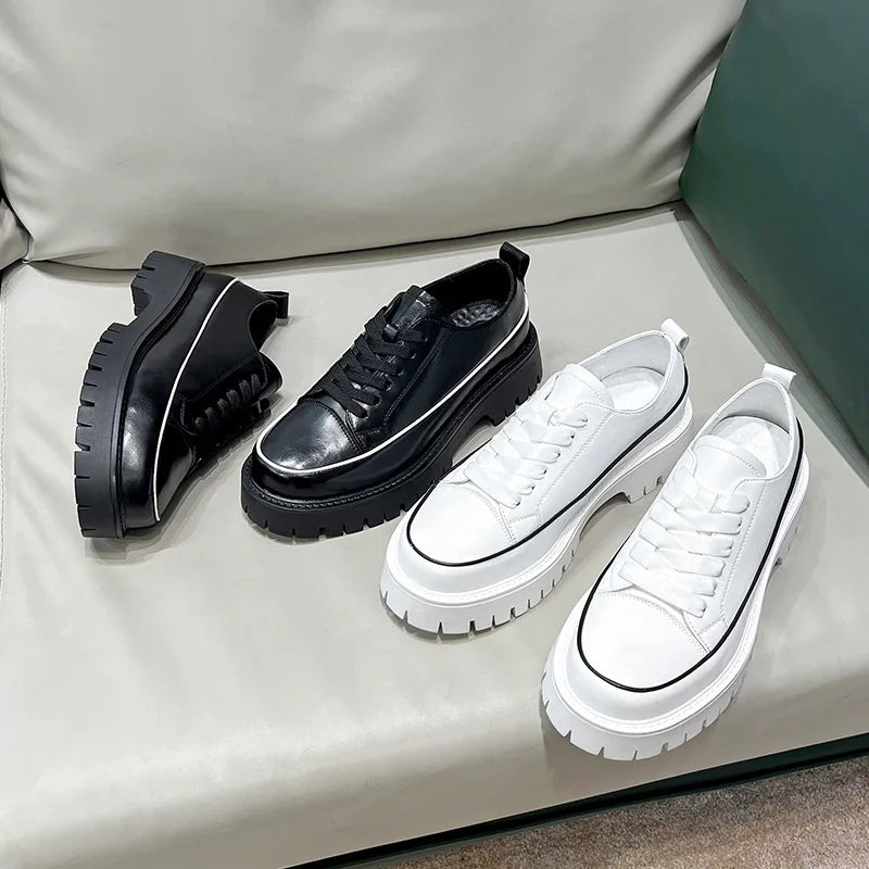 Sapatos de couro casual masculino, Oxfords aumento de altura, tênis branco, mocassins vestido, designer, luxo, moda coreana, primavera, outono, novo