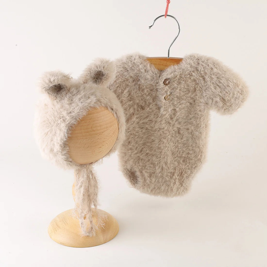 Knitted Newborn Dinosaur Romper Outfit Photography Props Crochet Baby Cartoon Animal Clothes Hat Sets Photography Accessories