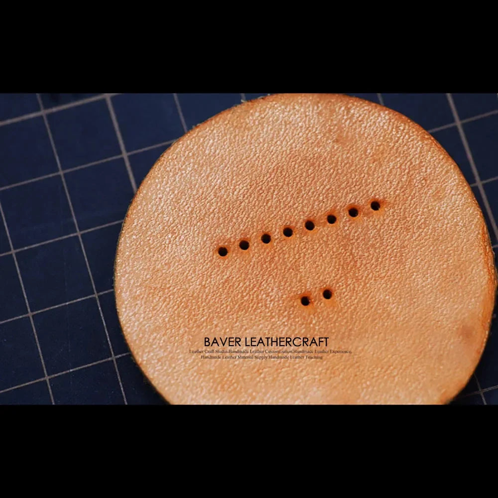 Baver Leather Craft Matte Round Hole Pricking Iron Stitching Hollow Punch Chisel Tools