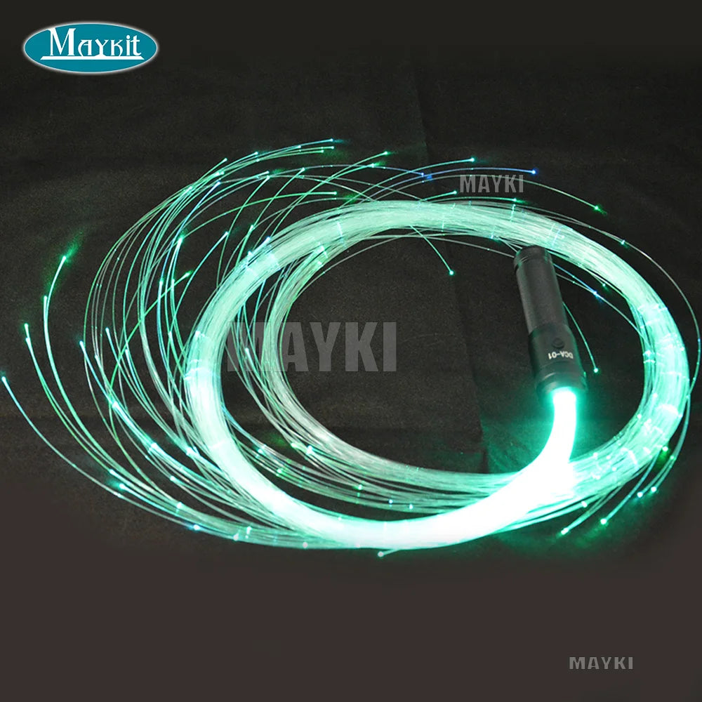 Látigos de baile de fibra óptica LED superbrillantes con píxeles giratorios de 360 °