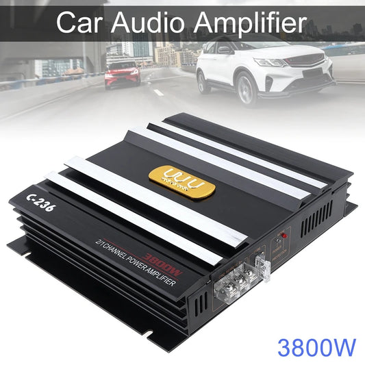12V Car amplifier 2-way C-236 high-power 300W car amplifier bass Maximum power 3000W
