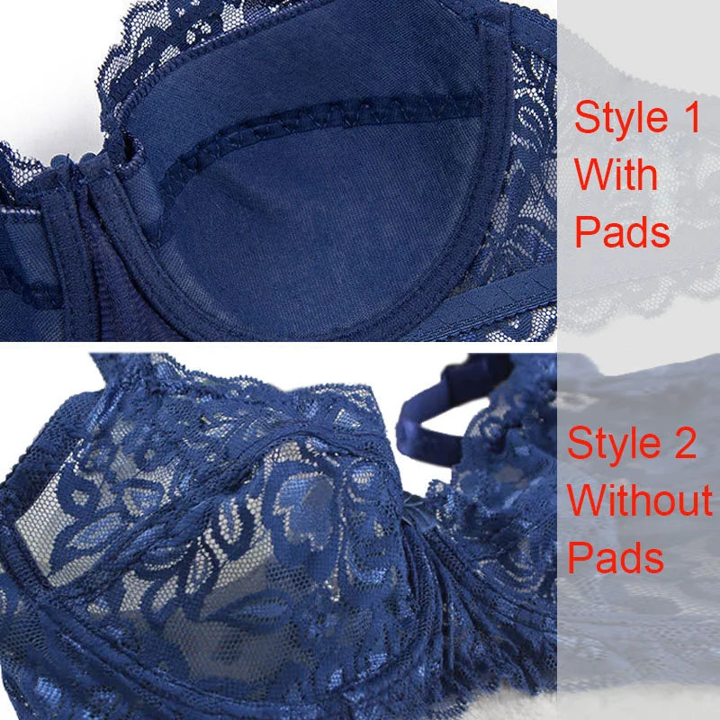 Sutiã sexy de renda para mulheres, roupa interior transparente, sutiãs push up, lingerie bh, íntimas, moda