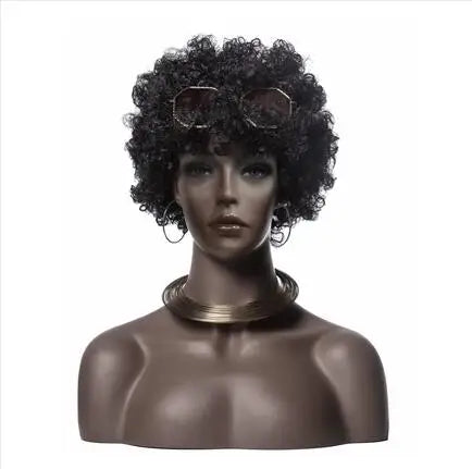 Female Realistic Head Mannequin with Shoulder, No Wig Display Model, Dark Brown and Beige Colors,for Hat Glasses, E185, 20Style