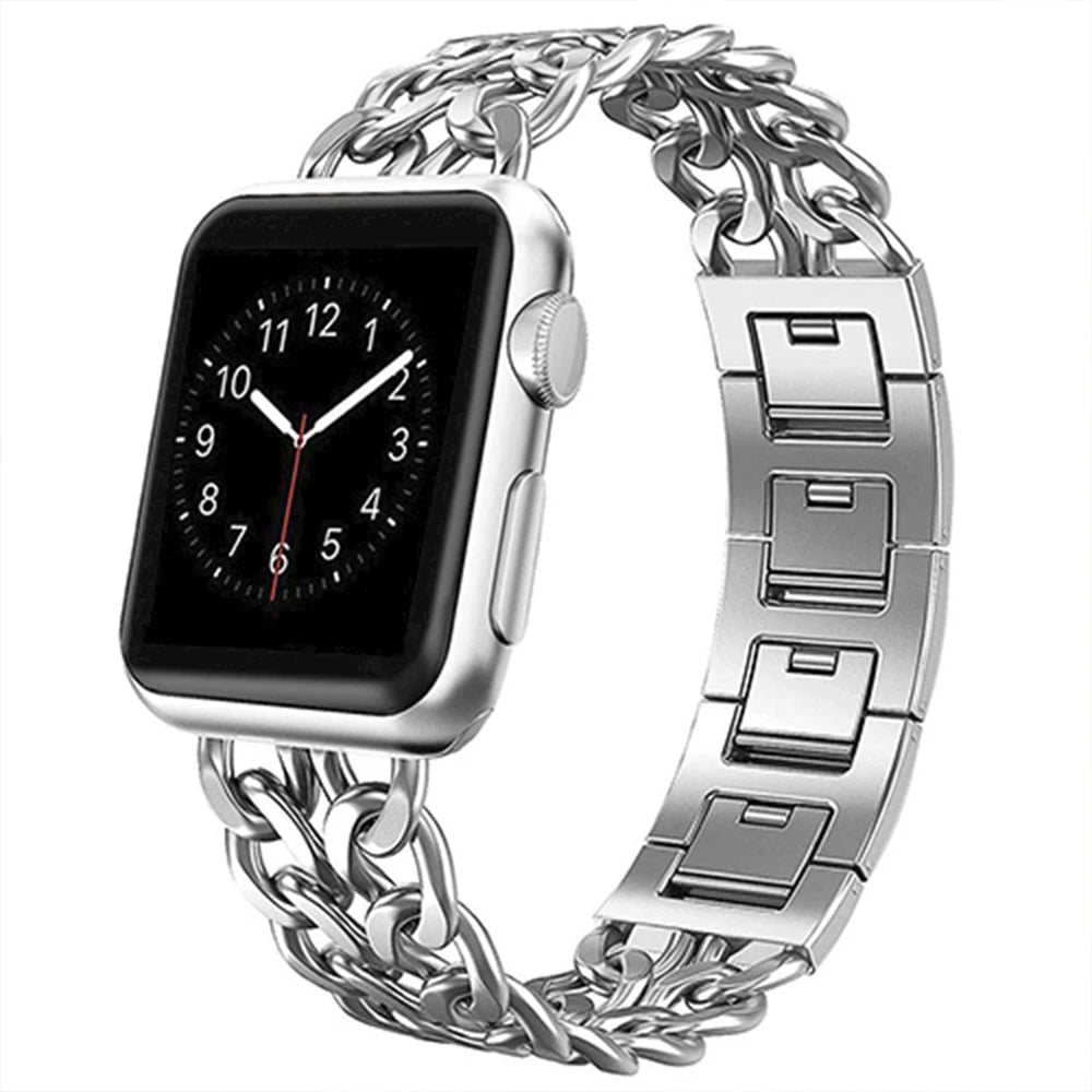 Stainless Strap for Apple Watch Ultra 87654SE Band Metal Bracelet Wristband for iWatch Series 49mm 45mm 41mm 44mm 40mm 38mm 42mm