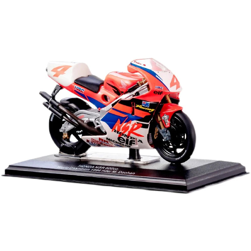 Honda NSR500cc Metal Simulation Two-stroke Motorcycle Sports Motorcycle Model Boutique Collection with Acrylic Display Box