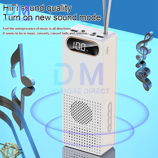 DIY 8*18650 Power Bank Case External 5V 2A Battery Charge Storage Box Shell Micro USB Type C With Bluetooth Audio for Phone