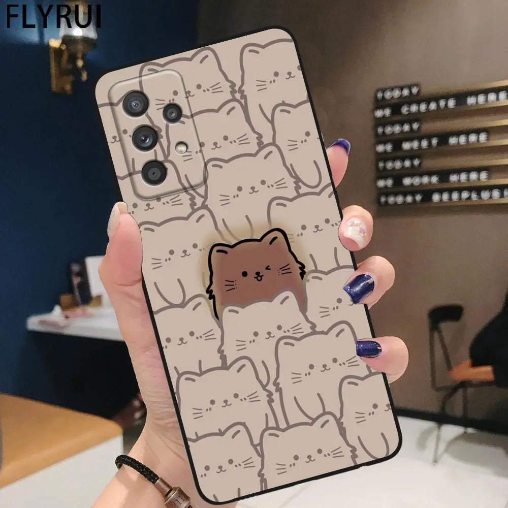 Funda Case For Samsung Galaxy S23 S22 S21 S20 FE S10 S24 LITE S9 S8 PLUS ULTRA 5G Phone Case Shell Cover Cute cartoon animals