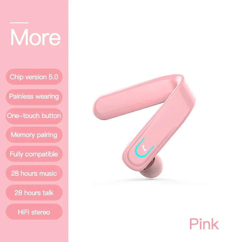 New Earphone YX18 Bluetooth 5.0 Headset Wireless Ear Hook Earphone Business Sport Handsfree Earbuds With Mic