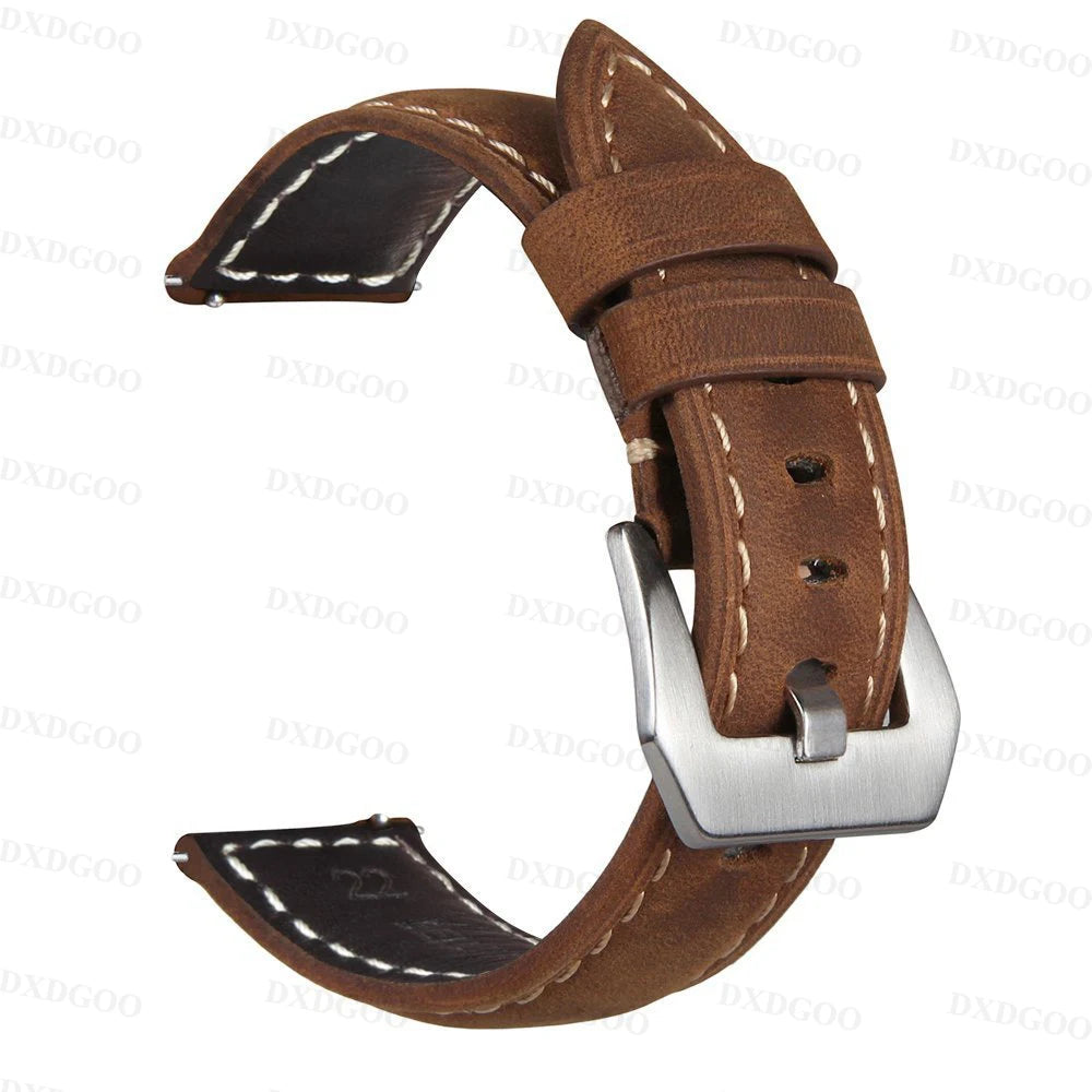 20mm 22mm Quick Release Leather Straps for Zeblaze Beyond 2 Quality Genuine Retro Genuine Leather Watchband Accessories