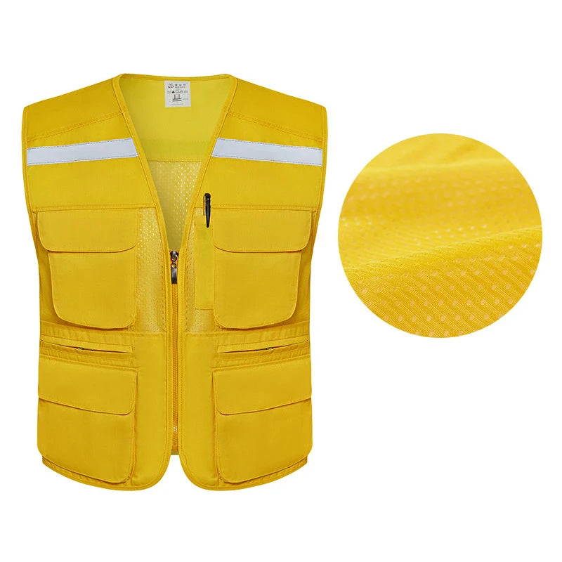 Mens Fishing Vests Outdoor Multi-pockets Sleeveless Jackets Male Summer Breathable Mens Vest Photography Tool Waistcoat