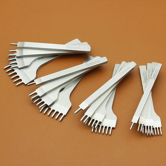 4Pcs/ set Leather Craft Tool Set Stainless Steel Hole Chisel Graving Stitching Punch Tools Kit 4 size for choose