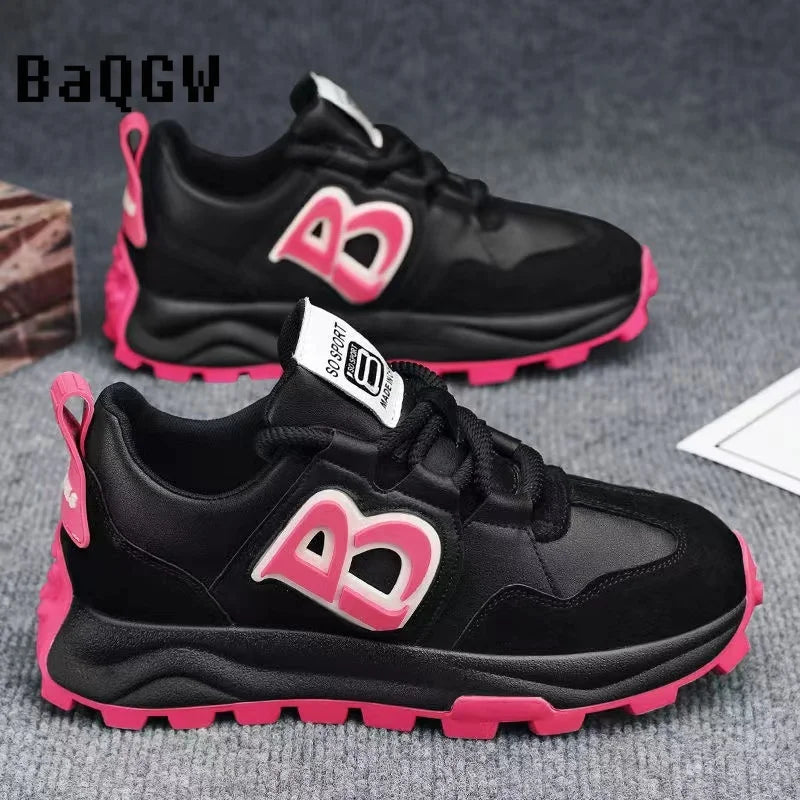 Designer Chunky Sneaker Men Cover Bottom Board Shoe Fashion Leather Breathable Increased Internal Platform Casual Running Shoes