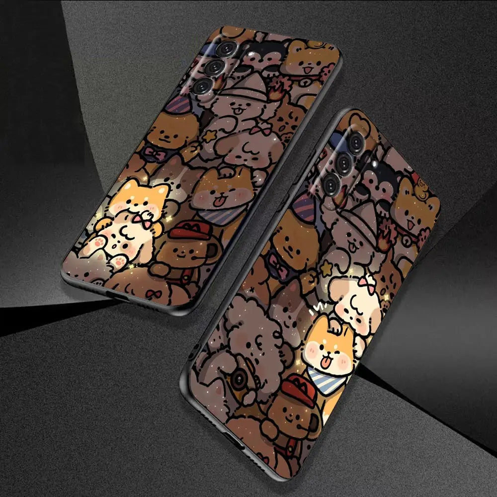 Funda Case For Samsung Galaxy S23 S22 S21 S20 FE S10 S24 LITE S9 S8 PLUS ULTRA 5G Phone Case Shell Cover Cute cartoon animals