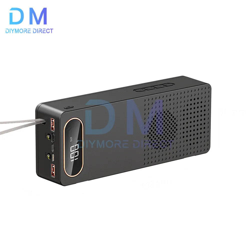 DIY 8*18650 Power Bank Case External 5V 2A Battery Charge Storage Box Shell Micro USB Type C With Bluetooth Audio for Phone