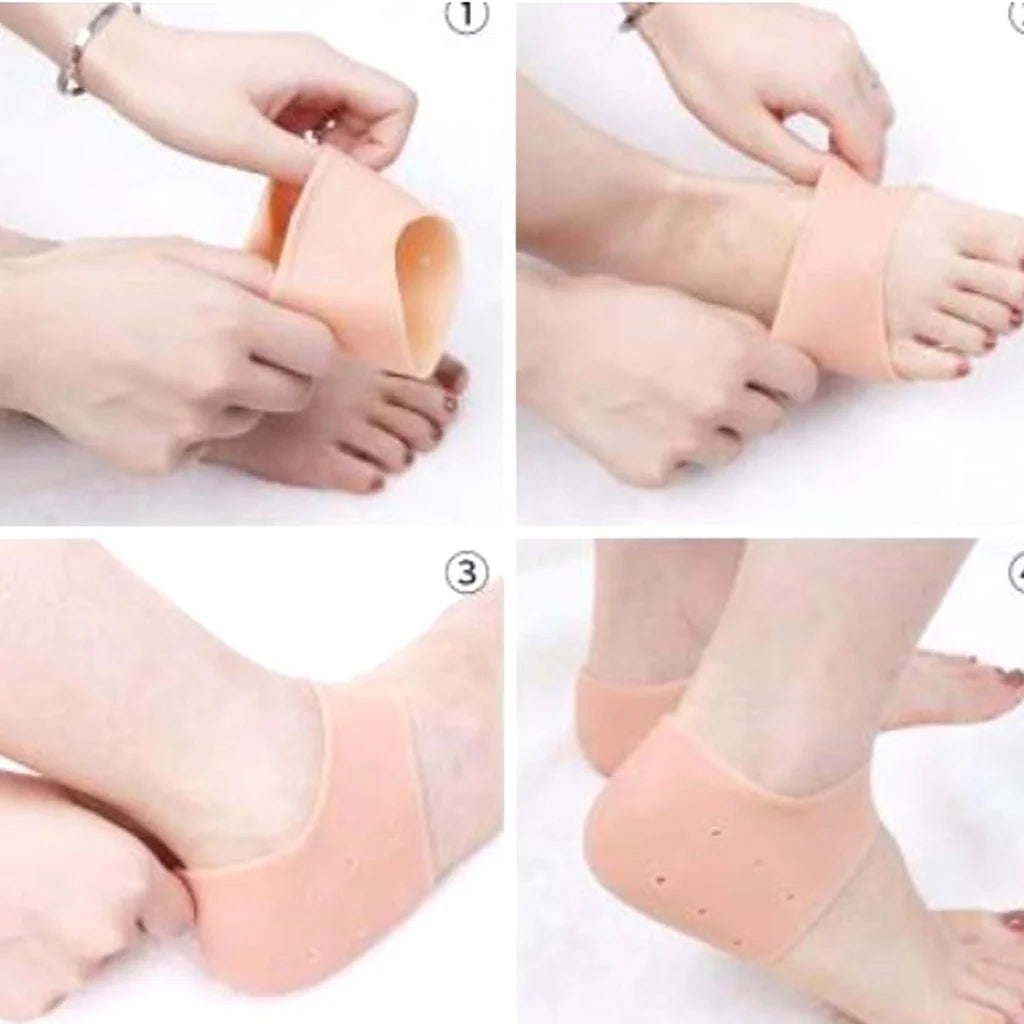 Silicone Gel Heel Pad Socks for Pain Relief for Men and Women