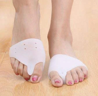Silicone Gel Heel Pad Socks Pain Relief For Men and Women || Silicone Foot Fingers Toe Separator Thumb Valgus Protector Guards Pads Socks Feet Care