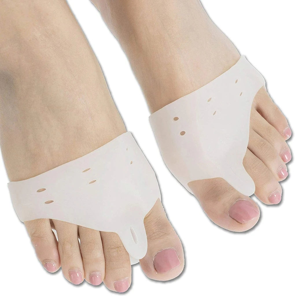 Silicone Gel Heel Pad Socks Pain Relief For Men and Women || Silicone Foot Fingers Toe Separator Thumb Valgus Protector Guards Pads Socks Feet Care