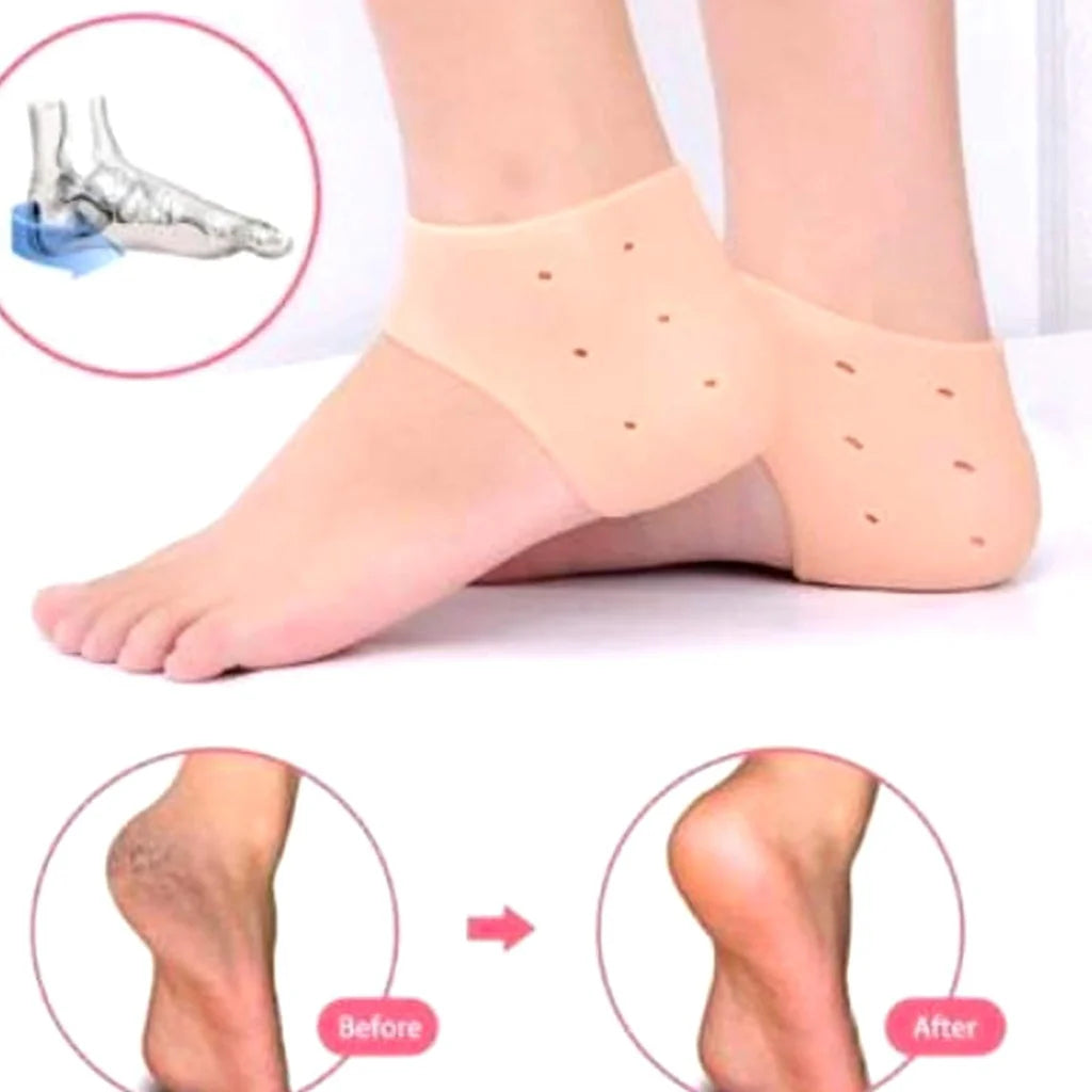 Silicone Gel Heel Pad Socks for Pain Relief for Men and Women