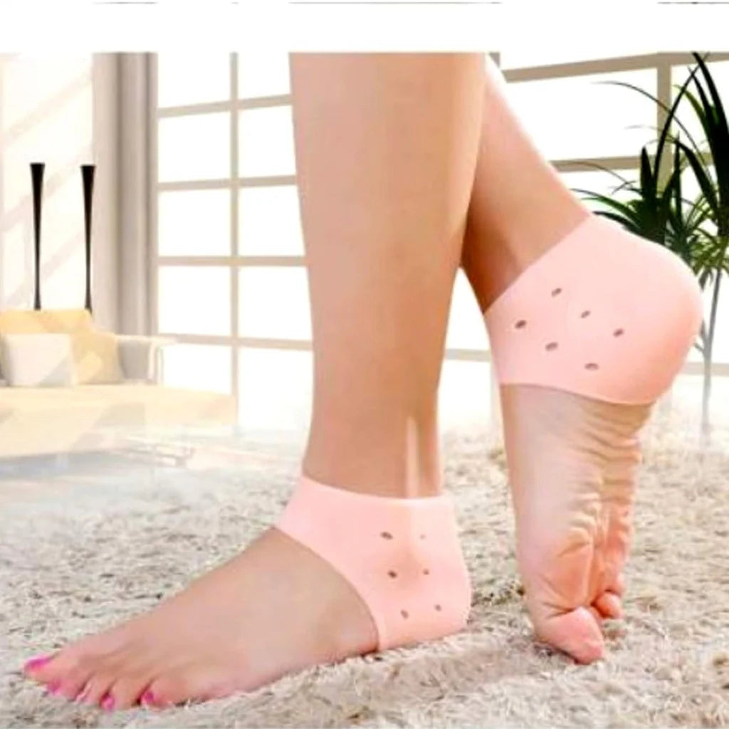 Silicone Gel Heel Pad Socks for Pain Relief for Men and Women