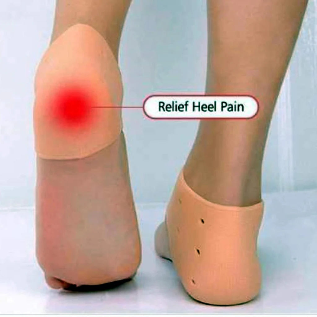 Silicone Gel Heel Pad Socks for Pain Relief for Men and Women