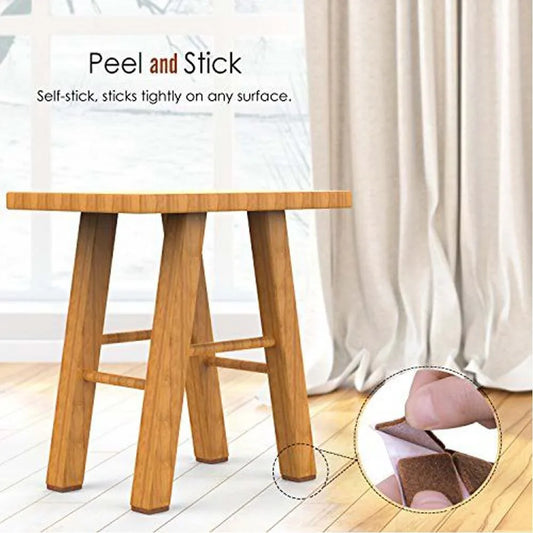 48 pcs Felt Pads, Anti Scratch Felt Pads for Furniture Square, Floor Protector Noise Insulation Pad, Chair Leg Floor Protector