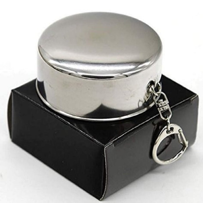 130 Ml Steel Folding Glass Travel Camping Water Mug Cup Glass