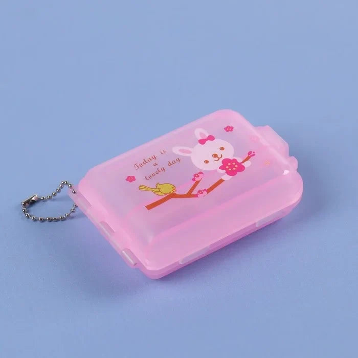 10 Cell Transparent Pill Box (Random Print)