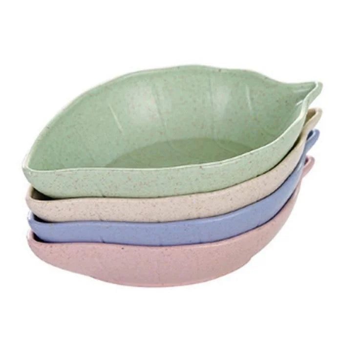 Leaf Shape Chutney Plate (Pack Of 4)