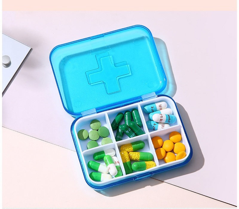 6 Grid Mini Portable Pill Box