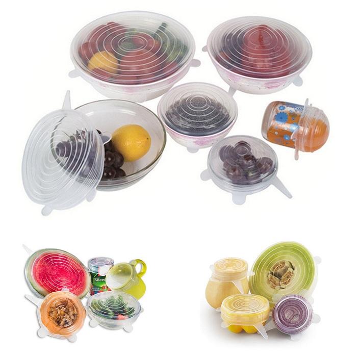 6 Pcs Silicone Lid - Heavy Quality (Random Color)