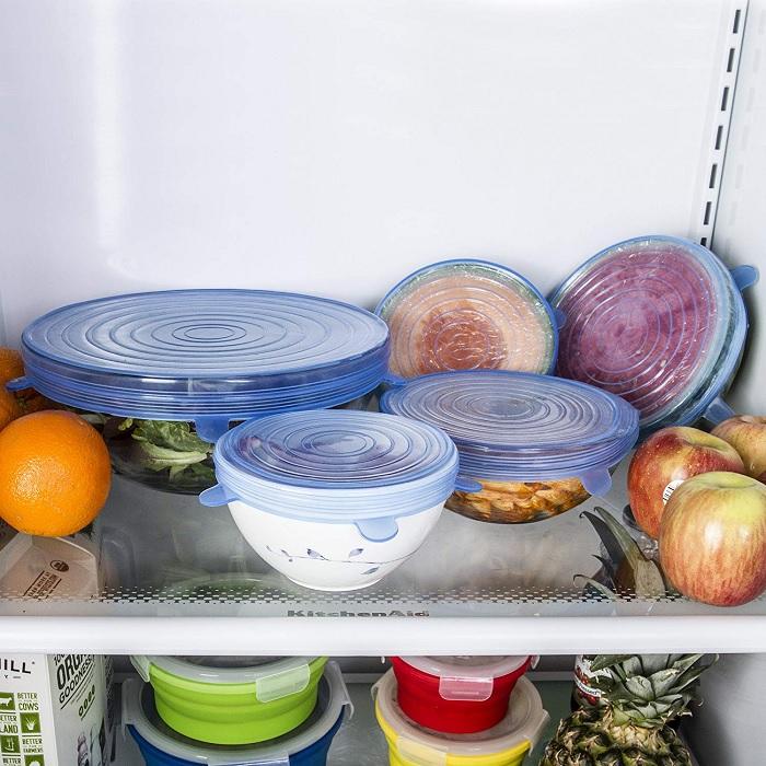 6 Pcs Silicone Lid - Heavy Quality (Random Color)