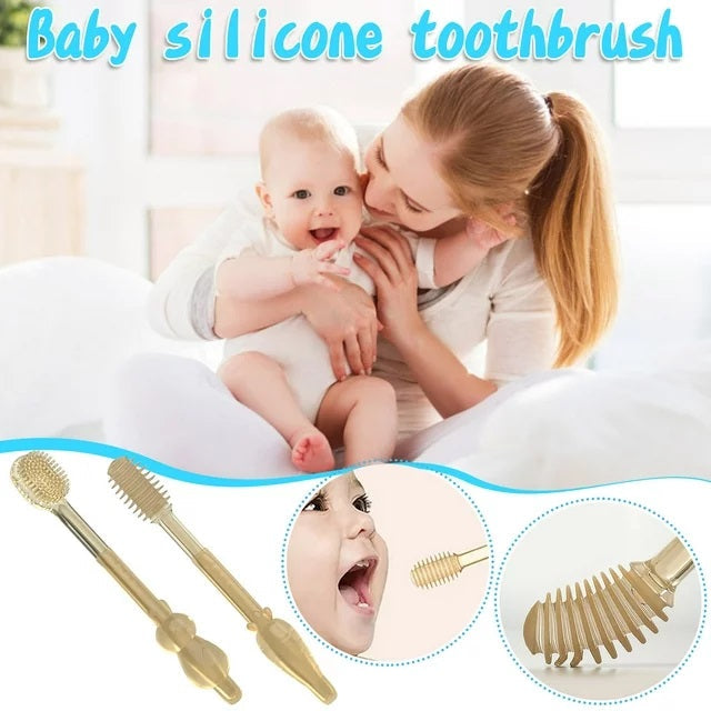 3 in 1 Silicone Baby Toothbrush