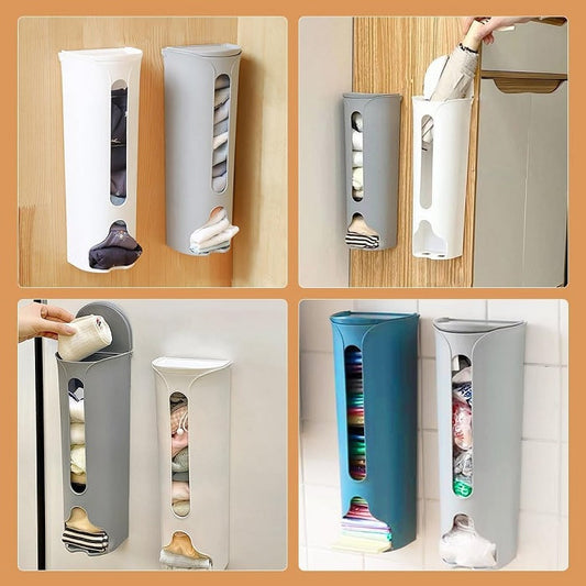 Wall Mounted Socks Storage Plastic Carry Bag Storage Multipurpose Storage Box (Random Color)
