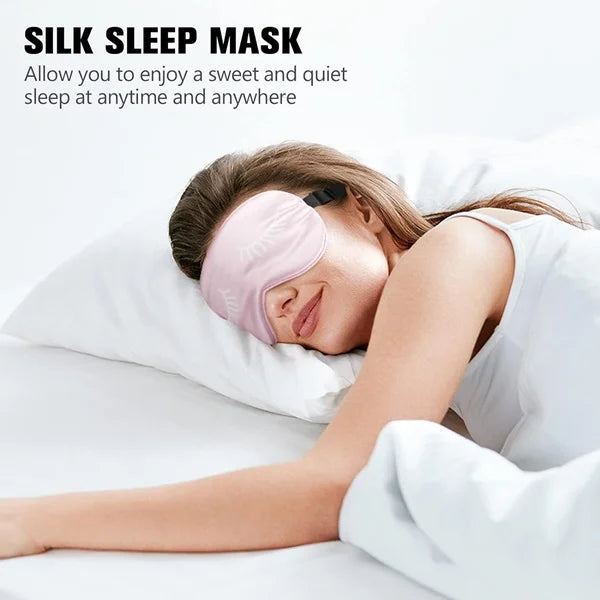 Eyelashes Print Faux Silk Eye Mask