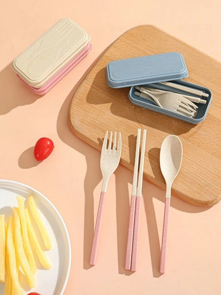 Foldable Tableware Set Fork , Spoon & Chopsticks