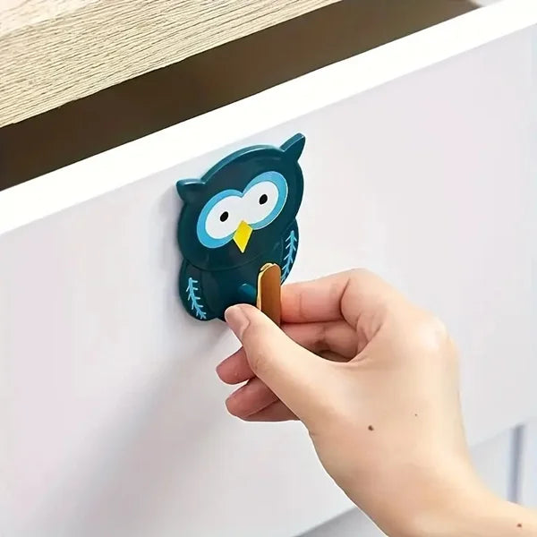 Owl Sticky Wall Hook (Pack of 3 Pcs)
