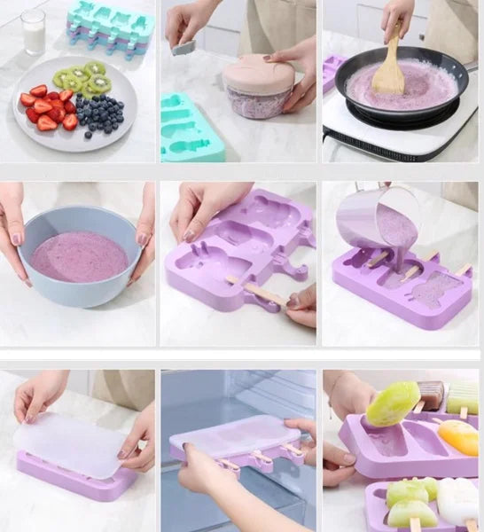 4 Cavity Silicone Ice Cream Mould