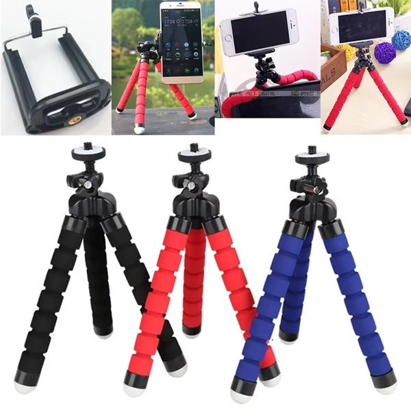 Adjustable Flexible Phone Holder, Mini Tripod for Mobile, Portable and Flexible Adjustable Cell Phone Stand Holder