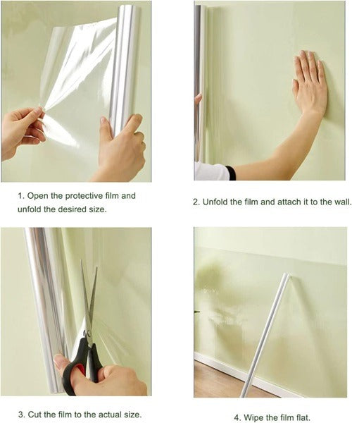 Self Adhesive Oil Proof Wall Sticker Roll With Cutter, Self-Adhesive Wallpaper Wall Protector, Oil Proof Waterproof Contact Paper For Kitchen Cabinets, Whiteboard, Shelf Drawer Liner