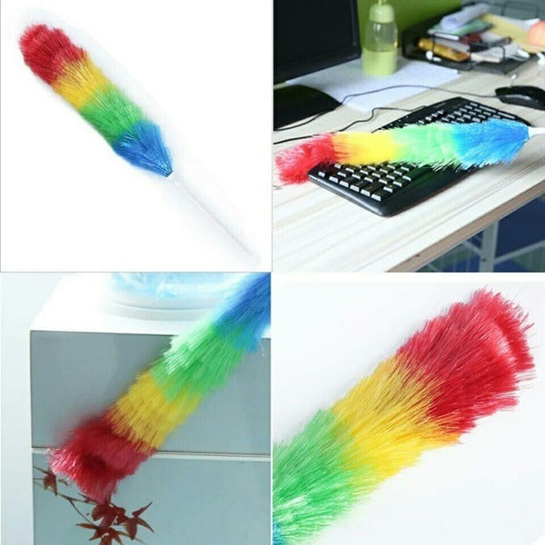 Colorful Feather Duster, Home Needs Static Feather Duster Multipurpose Colorful Microfiber for Easy to Cleaning Home, Office, Shop, Car (Pack of 1)