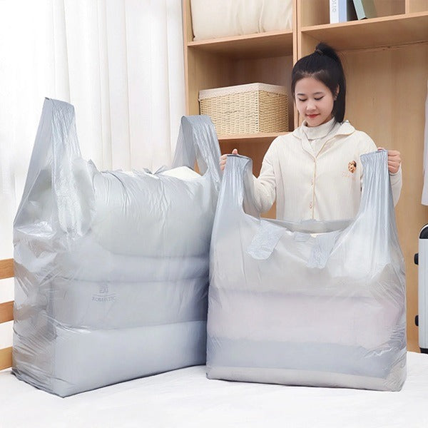 10 Pcs Extra Large Packing Bag (75*110 cm), Capacity Packing Bag Set, Portable Blanket or Pillow Storage Bag with Handles Large Thickened Quilt Large Moving House Luggage Bags Moisture-proof Clothes Storage Bag